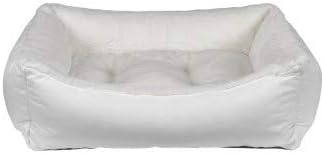 Bowsers Scoop Winter White Faux Fur Small Dog Bed 29"x23"