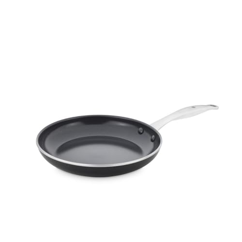GreenPan Brussels Sartén Antiadherente de Cerámica, Apta para Todo Tipo de Cocinas, Inducción, Horno y Lavavajillas, 24 cm, Negra, Aluminum