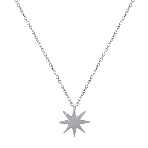 Collier Argent 925 Rhodié Etoile du Berger : éclat durable Les Poulettes Bijoux