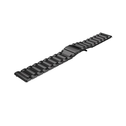 MAKAZHZZRM Correa de Reloj de Acero Inoxidable de 18, 20, 22 y 24 mm Compatible Fit For Samsung Galaxy S3, S2, Correa clásica Galaxy de 42 y 46 mm Compatible Fit For Huawei Watch 2 Pro/GT(Black,20mm)