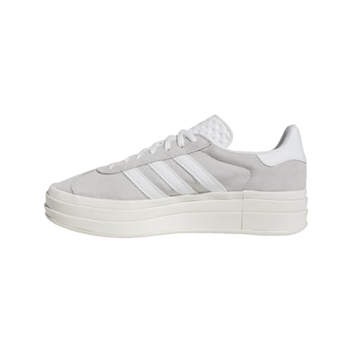 Image of adidas GRETWO /FTWWHT /CWHITE Women's Gazelle Bold W Grey twoFtwr Core White 15 US, Wide