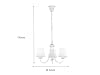 Trio Leuchten Lampadario E14, 28 W, Bianco Opaco, 47 x 47 x 150 cm #3