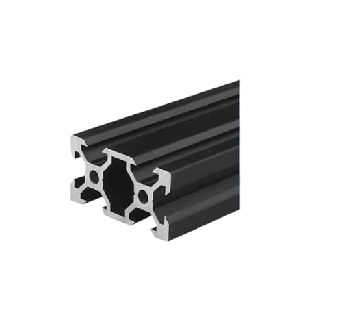 Solución rígida con perfil aluminio 2040 V 550mm ranura negra contra vibraciones en máquinas