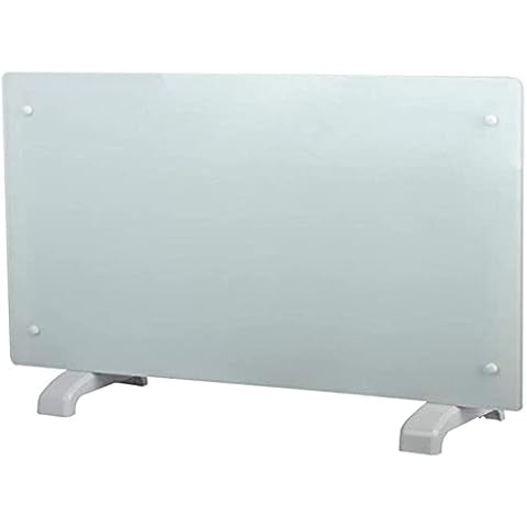 2000w Panel Heater Radiator Electric Glass White Portable Free Standing Wall Mounted Cover