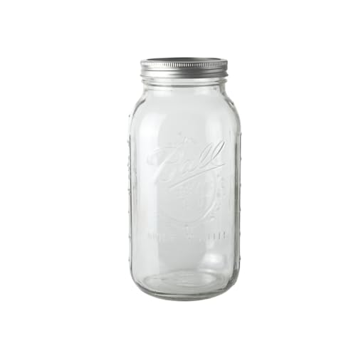 image for Ball - 64oz Wide Mouth Mason Jars with Lids & Bands 6-Pack Half Gallon