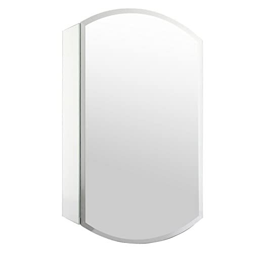 Movo 20 Inch X 31 Inch Arch Aluminum Mirror Medicine Cabinet With Single Door, Beveled Edges, Bathroom Cabinet Mirror, Surface Mount Or Recess Installation #TOP18