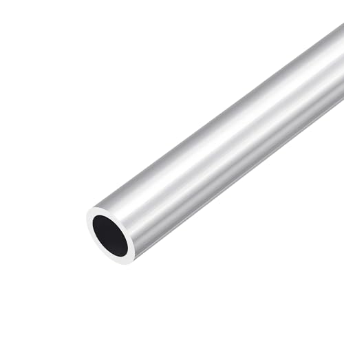 DMiotech (26mm OD x 18mm ID) 6063 Aluminum Round Tube 300mm Length Industry Metal Tubing for Machinery Frame Construction DIY Projects