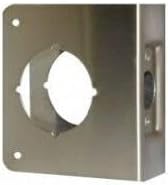 Don-Jo 81-S-CW Classic Wrap-Around Plate, 22 Gauge Stainless Steel , Satin Stainless Steel Finish, 4-1/4" x 4-1/2", For Cylindrical Door Locks