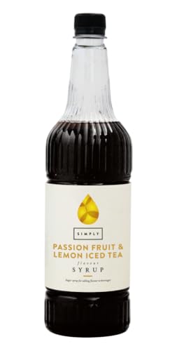 Simply Passion Fruit & Lemon Iced Tea Syrup Vegan & Gluten Free Beverage Syrup for Cocktails & Mocktails (1 Litre)