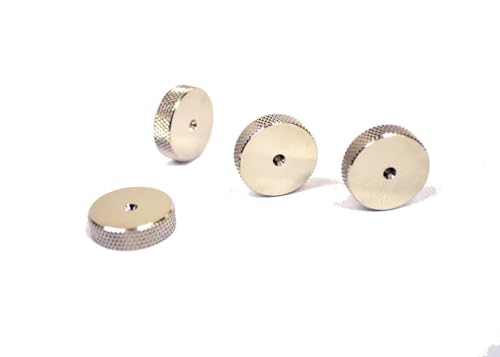 Atacama HDS - Juego de tacos para altavoces (4 unidades), color plateado