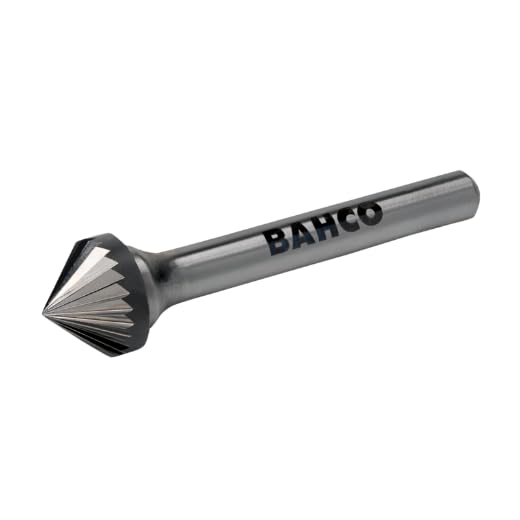 Bahco K0602M06 90 Degrees Medium Spiked Cone Shape Tungsten Carbide Rotary Burr, Silver, 55 mm - Image 3