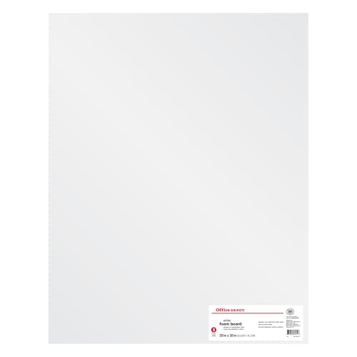 Foam Boards, 20in. x 30in, White, Pack of 3