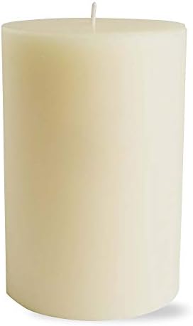 TAG 100075 4-Inch by 6-Inch Unscented Long Burning Pillar Candle, Ivory