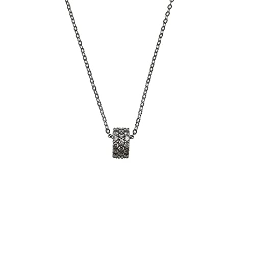 Collier Rond Français en Argent 925 KRRKQH et Cristal Pavé pour Femmes