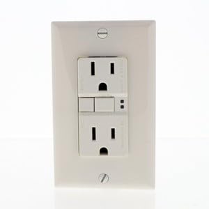#US SGF15LA Light Almond 5-15R 15A Self Test Outlet Receptacle 125V