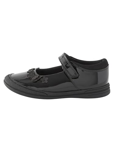 NEXT Niñas Merceditas Escolares de Piel Junior Black Butterfly Detail 26