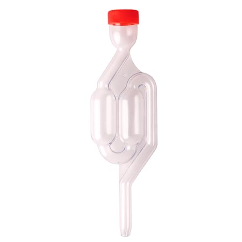 Image of S-Shape Fermentation Airlock for Home Brewing Plastic Bubbler with Dust Cap for Wine Making, Beer, Kombucha & Kimchi Airlock Fermentation Tube for Wine Making kit(L17cm x W 3cm, H-0.76cm 1Pcs)