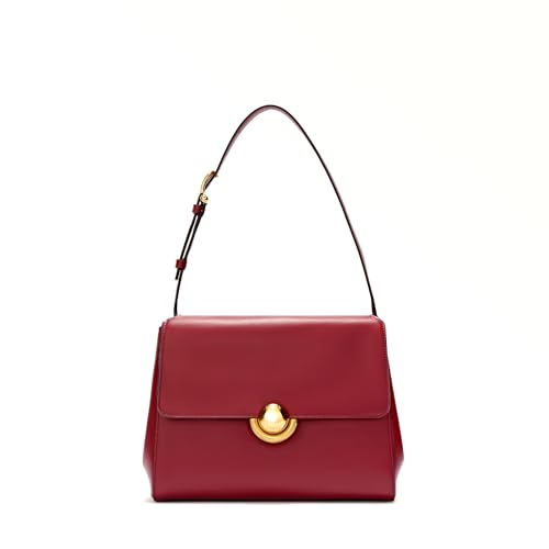 Sac Vitello Varenne Furla l'excellence du cuir rouge foncé