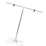 Supvox Verstellbarer Edelstahl Plakatständer Tischschildhalter für Supermarkt Werbung mit Kompakter Tischhalterung und Schnellem Aufbau