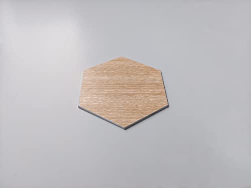 Avant Decor | 30 Tiles | Stone Composite Hexagon Wood Grain | Peel And Stick Kitchen Backsplash Tiles | Stick On Wall Tiles | Easy Diy Installation | 6” X 6.9” #TOP2