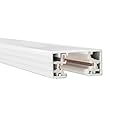 WAC Lighting H Track 6FT Single Circuit Field Cuttable 120V Track for H Style 3-Wire Track Fixtures with 2 Endcaps in White