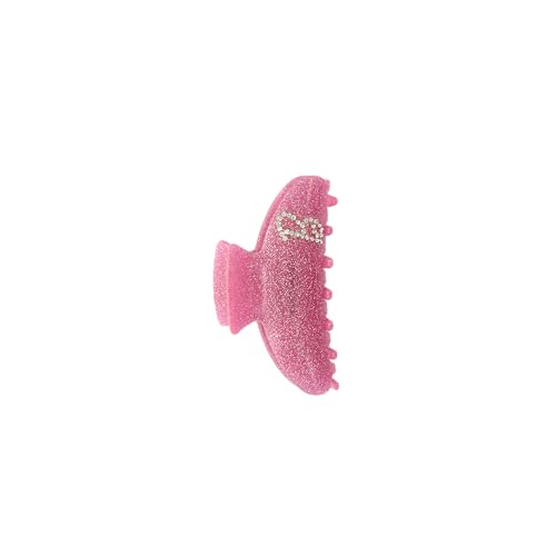 Barbie – Pince À Cheveux Rose À Paillettes – Grande Pince 8 cm Avec Logo Strass – Accessoire Coiffure Élégant Et Glamour – Maintien Optimal Pour Tous Types De Cheveux – Produit Officiel Barbie