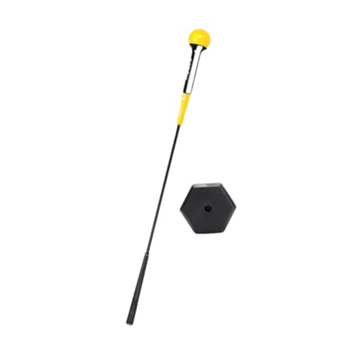 JISADER Golf Swing Warm Up Stick Cómoda Práctica de Agarre Herramienta de Entrenamiento de Clubes para Equilibrio Flexibilidad Accesorio Esencial, Amarillo