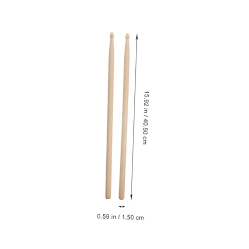 6 pares de baquetas profesionales de madera de arce miniatura 2