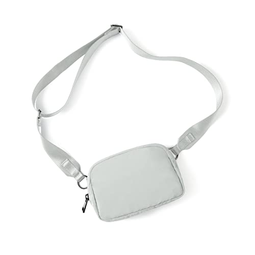 Ododos Crossbody Bag With Adjustable Strap Small Shoulder Pouch For Workout Running Traveling Hiking, Light Grey #TOP5