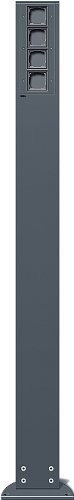 Preisvergleich Produktbild Gira 135628 Energiesäule Höhe 1600mm, 4 Leereinheiten anthrazit
