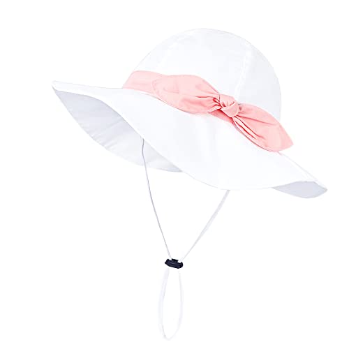 Volicph Chapeau d'été pour bébé fille Chapeau de soleil pour nourrisson Chapeau de plage pour bébé Chapeau de seau pour bébé Casquette UPF 50 pour...