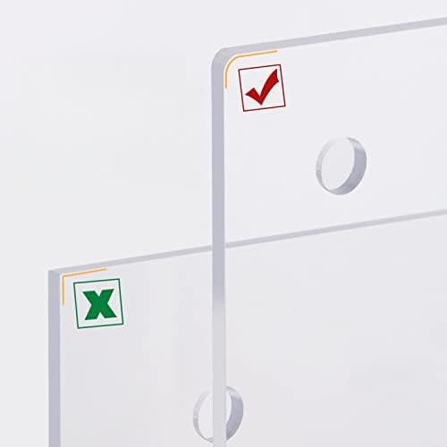 Genérico Revistero acrílico contemporáneo de 3 Piezas para Montaje en Pared, Ideal para folletos, catálogos y manuales. Organizador Multifuncional para el hogar y la Oficina.