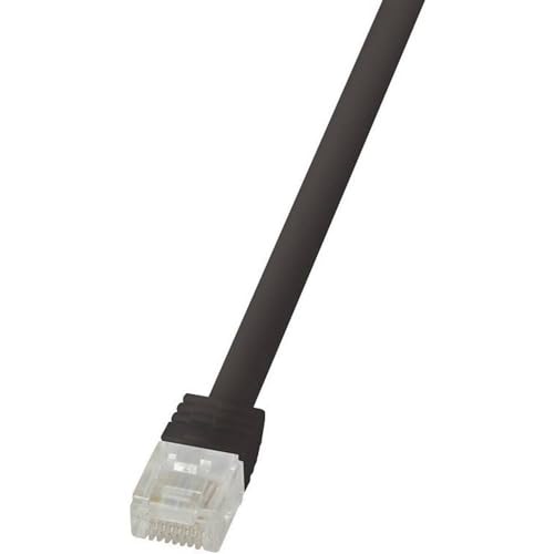 LogiLink CF2093U Cable patch Cat.6 U/UTP plano 10 m negro miniatura 1