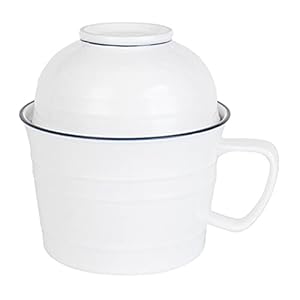 Bcjmkdx Keramik Suppenschüssel mit Rand 2 Stück