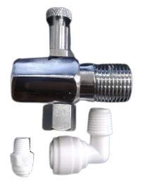 BON VIVANT Inlet Coupling +Valve/Connector Ro/Uv/Water Filter Purifier 1/4 and 3/8