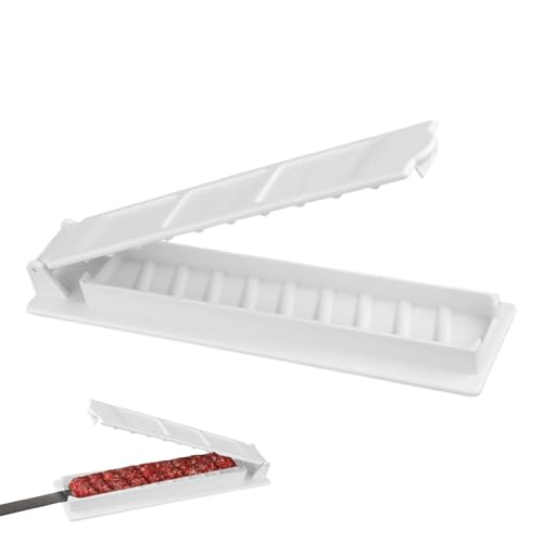 Kebab Press Maker Kabab Maker Machine Plastic Kebab Maker Machine Kebab Making Tool Manual Kabob Mould Reusable Easy Kabob Maker Perfect for Barbecue Party and Outdoor Activities
