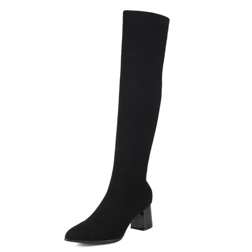 Bottes au-dessus du genou stretch Gicoiz femme bout pointu