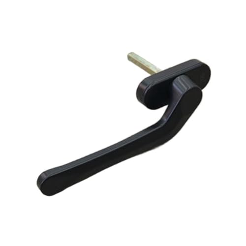 Manilla Ventana Manija de ventana abatible de aleación de aluminio, manija de ventana, puerta plegable, manija de acero cuadrada y plana delgada en forma de espada Manilla Ventana Oscilobatiente(Noir,