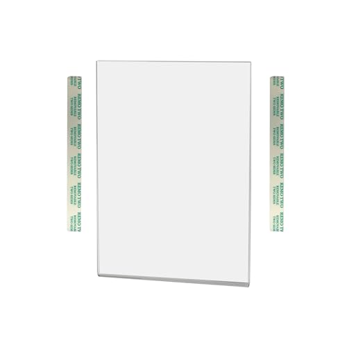 Marketing Holders Wall Mount Sign Holder 5 Inch by 7 Inch with Double Sided Tape for Hours of Operations Menus Specials and Price Lists for Restaurants and Retail Stores