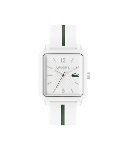 Lacoste 12.12 Studio Men's Quartz Watch - Square Case with Rubber Strap - Premium Sporty Timepiece