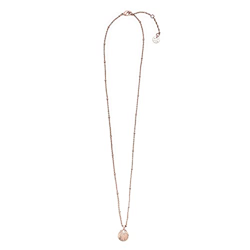 Pura Vida 18" Rose Gold Satellite Shell Necklace - Adjustable Length, Brass Base - Brand Charm, 3" Extender #TOP1