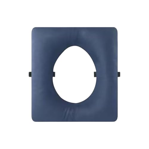 FytStycale Commode Chair Cushion Toilet Seat Cushion Seniors Disabled Waterproof Thickened Camping Toilet PU Leather Universal Household, Round Hole