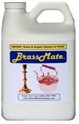 Silvermate BrassMate Liquid Brass Cleaner, Copper Cleaner, Brass Tarnish Remover, Brass Metal Cleaner, Copper Jewelry Cleaner, Copper Pan Cleaner, Gentle, Reusable, Easy to Use, Fast, ½ Gallon