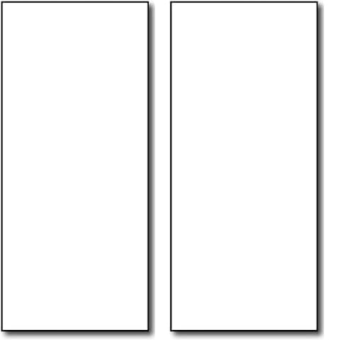 White Business Note Cards 4" x 9" 80lb Cover (218gsm) - 250 Cards (Pack of...