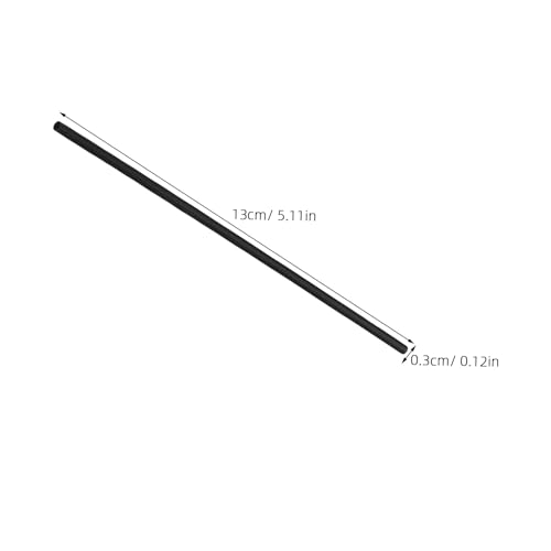 1000 pitillos plásticos negros rectos de 13 cm miniatura 2