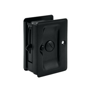 Cerradura de Bolsillo Ajustable de Privacidad Resistente 3.25 x 2.25 pulgadas, Color Negro - Sólida miniatura 1