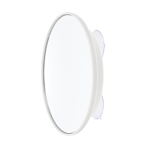 Hemobllo Espejo Cosmético para Baño Aumento 10x, Diseño Simple y Compacto en Acrílico Potentes Ventosas, Adecuado para Viajeros y Profesionales Baño