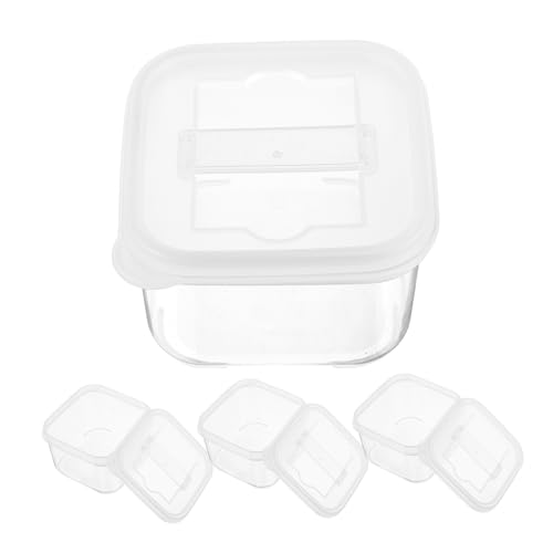 Veemoon Small Sampling Box for Food Soil 250ml Mini Containers Clip Lab Dressing Case Fridge Organizer