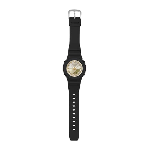 Image of Casio G-Shock GMA-P2100SG-1ADR Analog-Digital Gold Dial Women Watch Black Resin Strap (G1557)