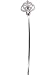 Costume Fairy Princess Queen Silver Magic Wand Scepter